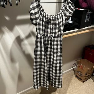 Black and white gingham dress